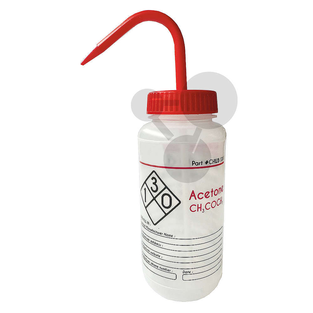 Pissette pour acétone (rouge) 500ml