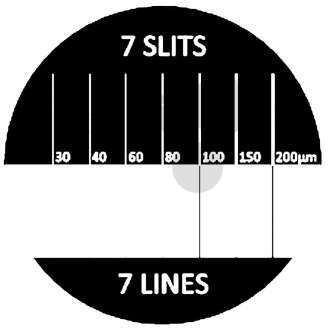 Fentes et traits calibrés